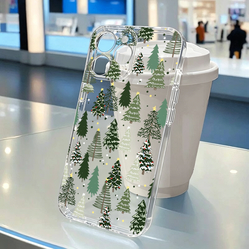 Phone Cases Xr Iphone - Winterse Sneeuwvlok Kerstboom Transparante Telefoonhoes Voor
