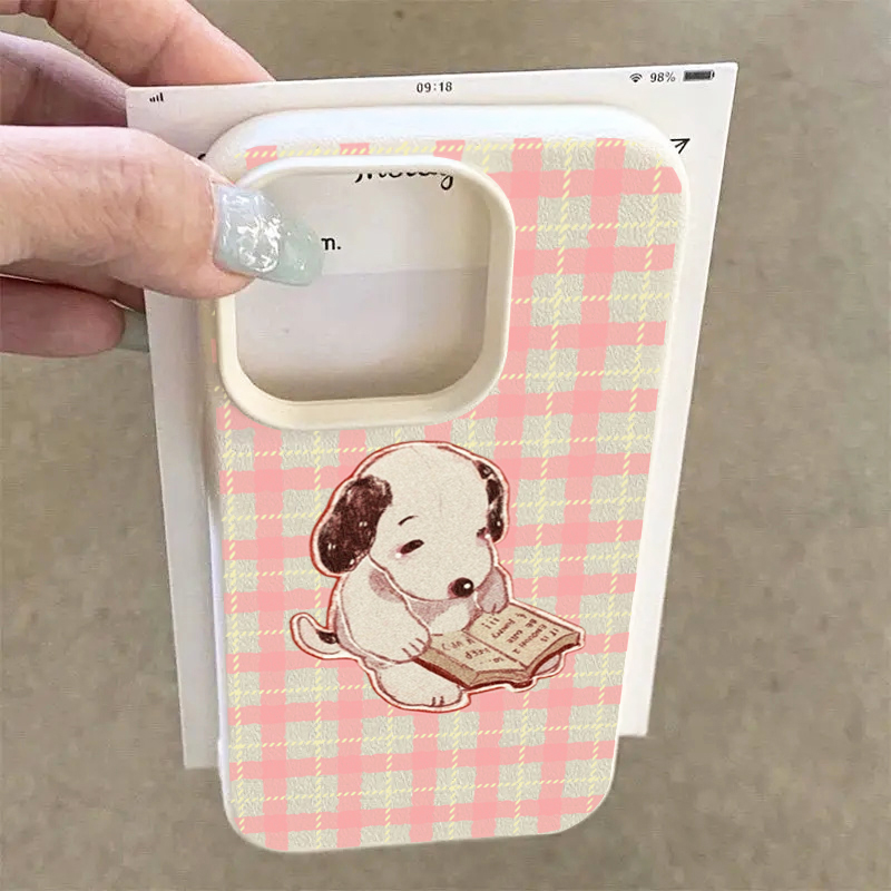 Leuke Vintage Boek Hond Litchi - Phone Cases Galaxy A16 5G recensie en prijs