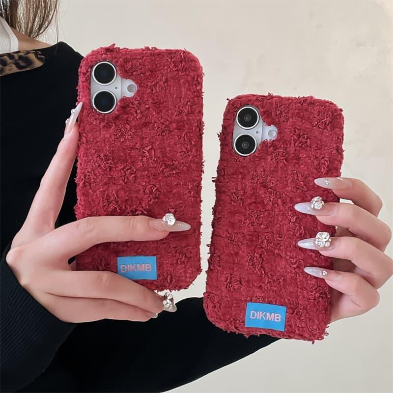 Angora Rode Pluche Telefoonhoe - Phone Cases For Iphone 16 recensie en prijs
